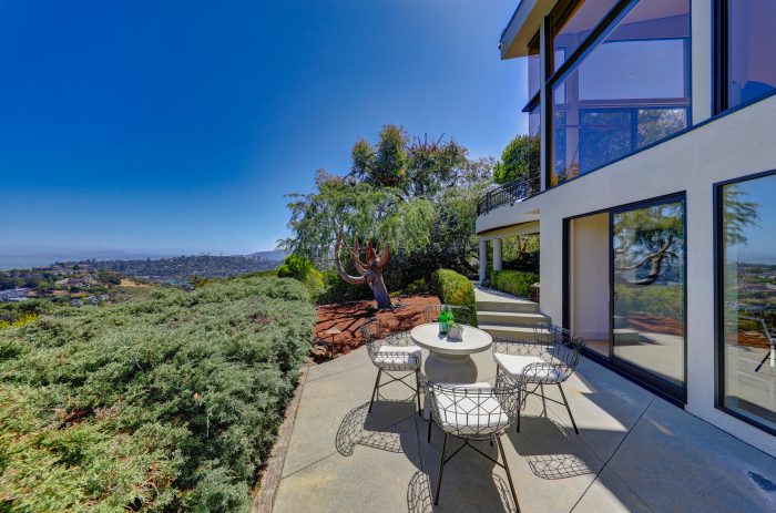 View of a patio with out door seating