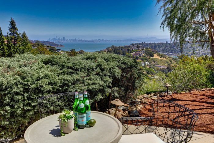 View from the patio, overlooking the San Francisco Bay Area