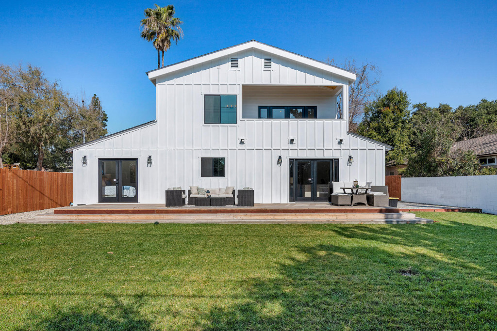 backyard with lawn