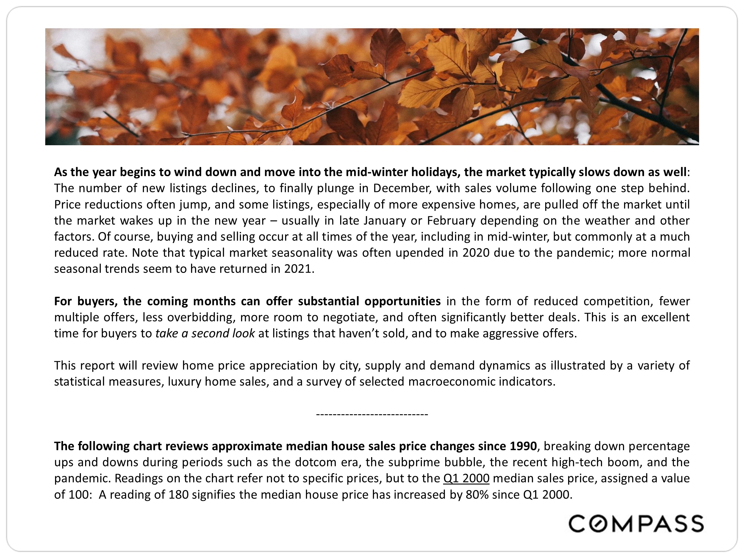 banner image of fall leaves and intro text about the seasonality of the market