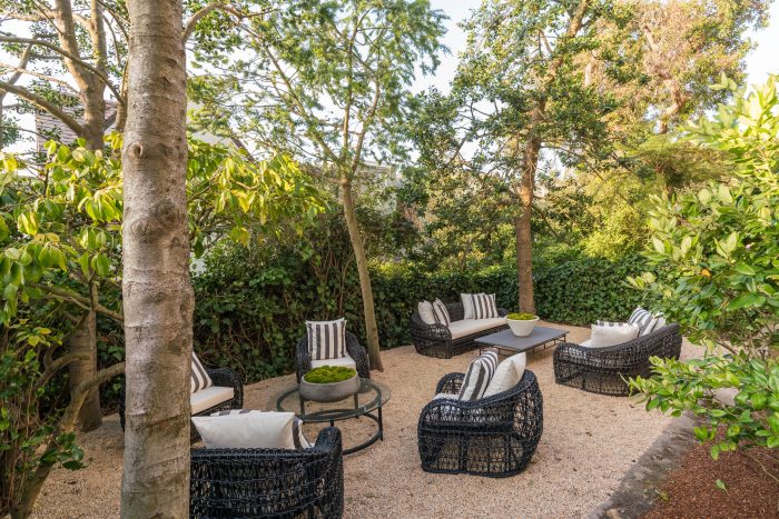 View of an outdoor seating area