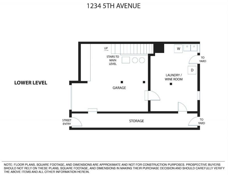 Lower-level floor-plan for 1234 5th Avenue