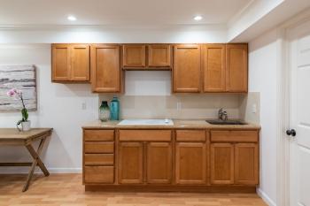 Wood cabinets are featured in 1635 40th Avenue