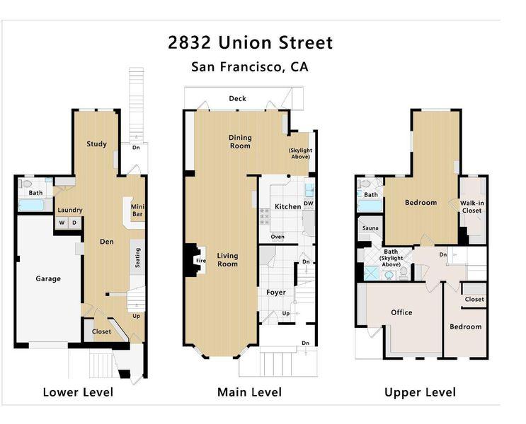 Floorplan for 2832 Union Street