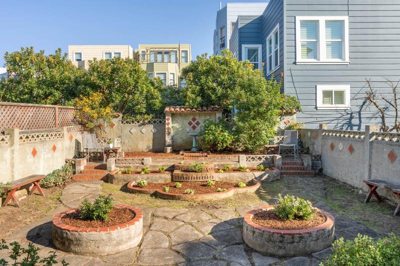 View of the backyard patio