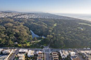 Arial view of Golden Gate Park in proximity to 884 43rd Avenue
